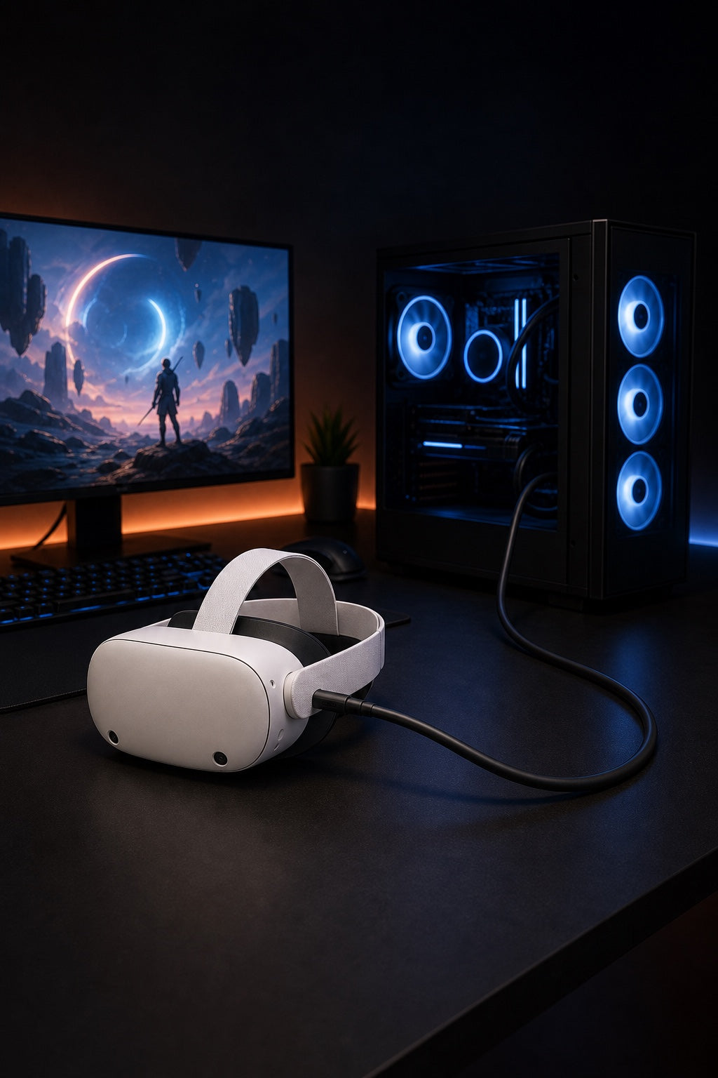 PC VR game library access for Quest